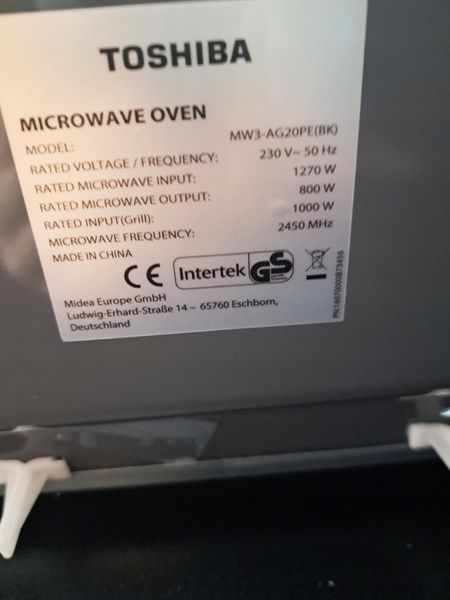 Мікрохвильовка Toshiba MW3-AG20PE (BK) 620291 фото
