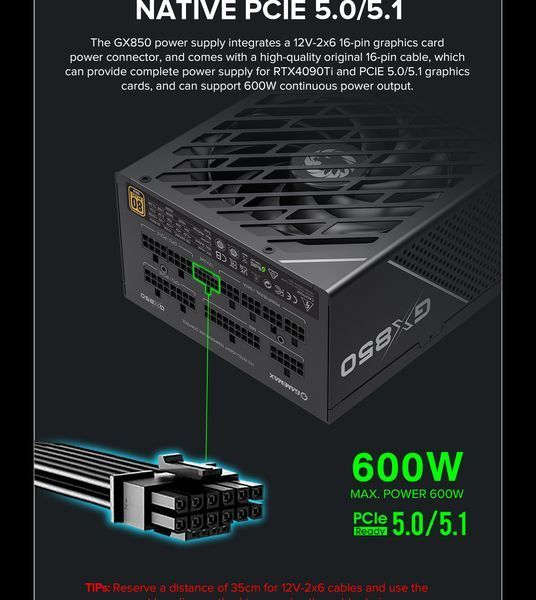 Блок питания GameMax GX-850 Pro BK 630414ua фото