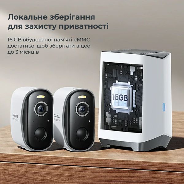 IP-камера відеоспостереження Baseus Security N1 Plus Outdoor Camera 2K 2-Cam Kit White EU (S0TY002131) 626936ua фото