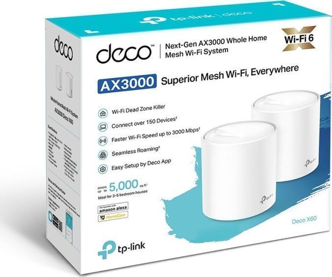Беспроводной маршрутизатор (роутер) TP-Link Deco X60 (2-pack) 351571ua фото