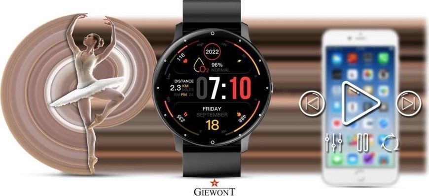 Смарт-годинник Giewont GW120-2 Pro Carbon 621719 фото