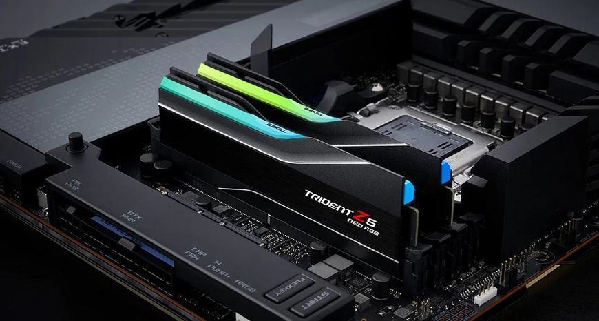Пам'ять для настільних комп'ютерів G.Skill 32 GB (2x16GB) DDR5 6400 MHz Trident Z5 Neo RGB Black (F5-6400J3239G16GX2-TZ5NR) 522252ua фото