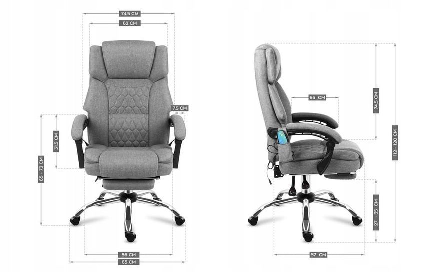 Компьютерное кресло для руководителя Mark Adler Boss 6.0 Grey 514429 фото