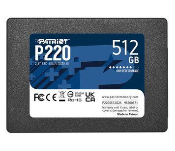 SSD накопичувач PATRIOT P220 512 GB (P220S512G25) 458936ua фото