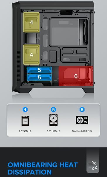 Корпус GameMax H602-BK 630521ua фото