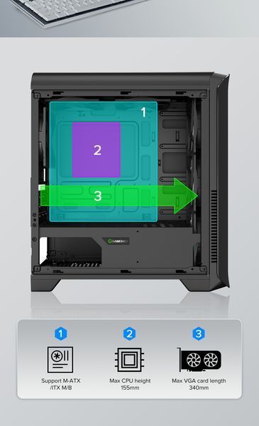 Корпус GameMax H602-BK 630521ua фото