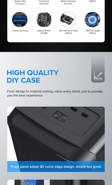 Корпус GameMax H602-BK 630521ua фото