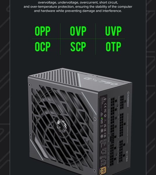 Блок живлення GameMax GX-750 Pro ATX3.1 PCIe5.1 627779ua фото