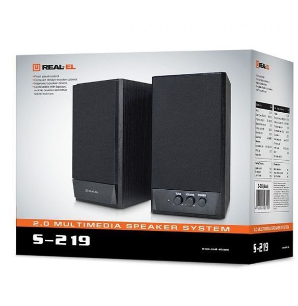 Мультимедійна акустика Real-El S-219 Black (EL121200004) 623302ua фото