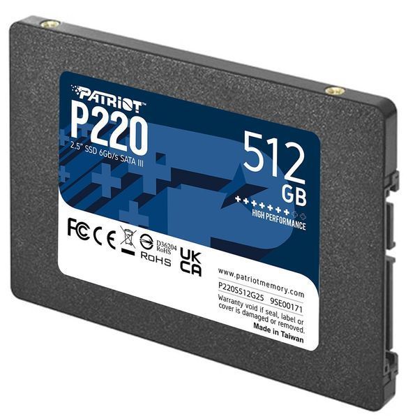 SSD накопичувач PATRIOT P220 512 GB (P220S512G25) 458936ua фото