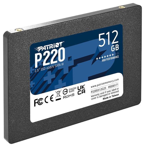 SSD накопичувач PATRIOT P220 512 GB (P220S512G25) 458936ua фото