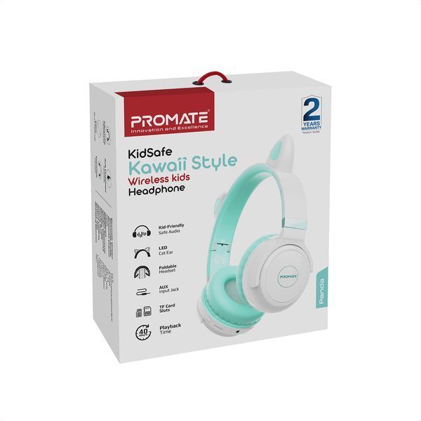 Наушники с микрофоном Promate Panda Aqua (panda.aqua) 579462ua фото