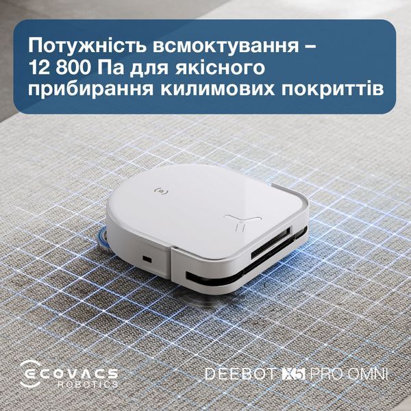 Робот-пылесос с влажной уборкой Ecovacs Deebot Ozmo X5 Pro Omni White (DDX39 WHITE) 623703ua фото