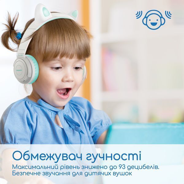 Наушники с микрофоном Promate Panda Aqua (panda.aqua) 579462ua фото