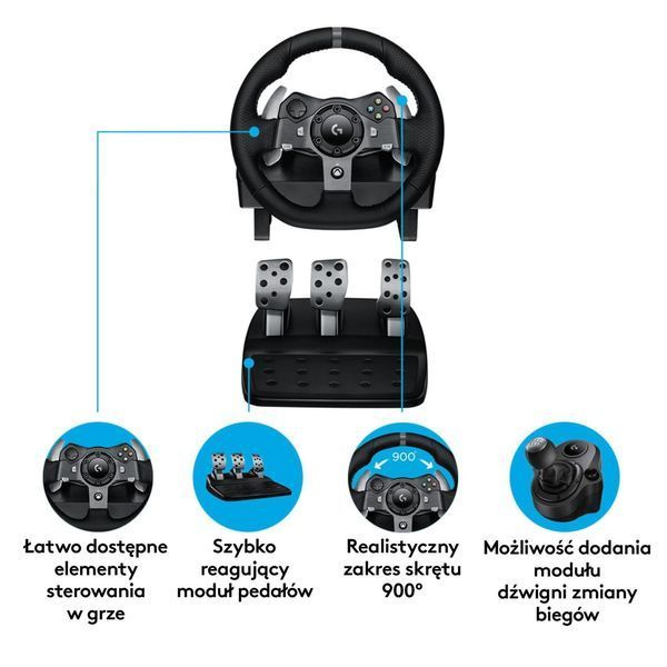 Комплект (руль, педали) Logitech G920 Driving Force (941-000123) 323221ua фото