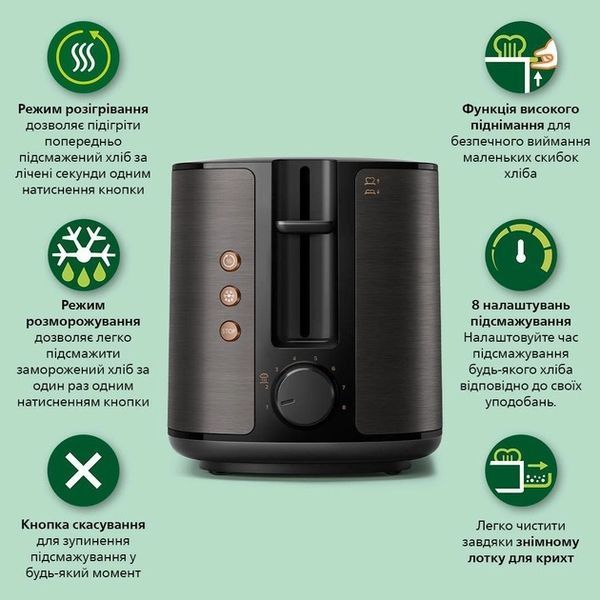 Тостер Philips HD2650/30 580595ua фото