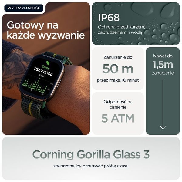 Смарт-часы Motorola Moto Watch Fit Trekking Green (PG38C07182) 613190 фото