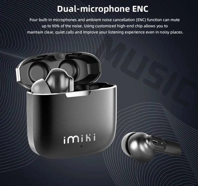 Наушники TWS Imilab imiki Earphone MT2 Black 579205ua фото