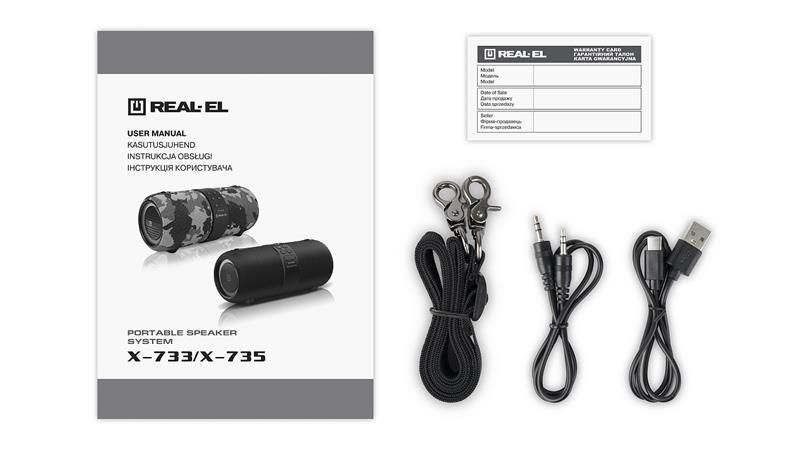 Портативна колонка Real-El X-733 Camo (EL121600020) 580018ua фото