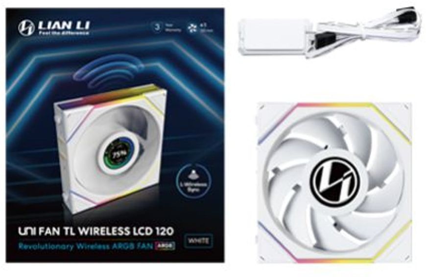 Вентилятор Lian Li Uni Fan TL Wireless LCD 120 White (12TLLCD1W1W) 618083 фото