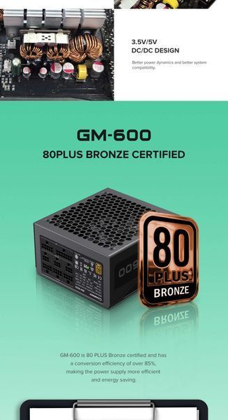 Блок питания GameMax GM-600 Modular Black 627730ua фото