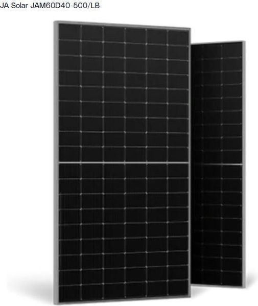 Монокристаллическая солнечная панель JA Solar JAM60D40-500/LB Bifacial TOPCon N-Type 632238 фото