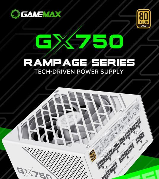 Блок живлення GameMax GX-750 Pro WH ATX3.1 PCIe5.1 627780ua фото