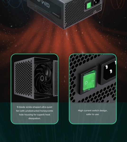 Блок питания GameMax GM-600 Modular Black 627730ua фото