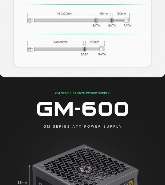 Блок питания GameMax GM-600 Modular Black 627730ua фото