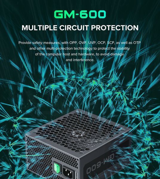 Блок питания GameMax GM-600 Modular Black 627730ua фото