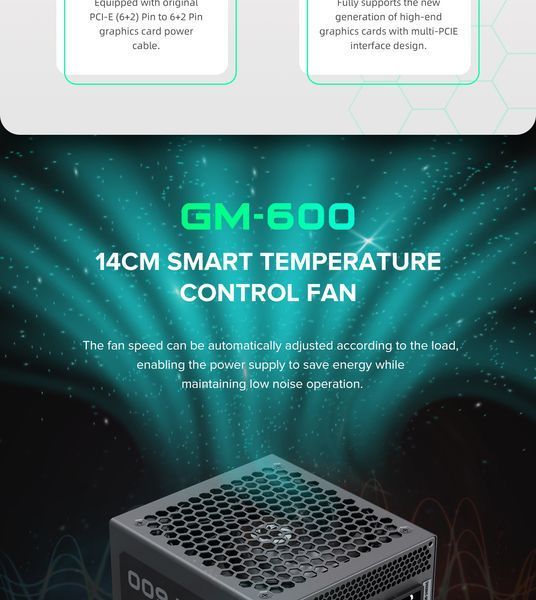 Блок питания GameMax GM-600 Modular Black 627730ua фото