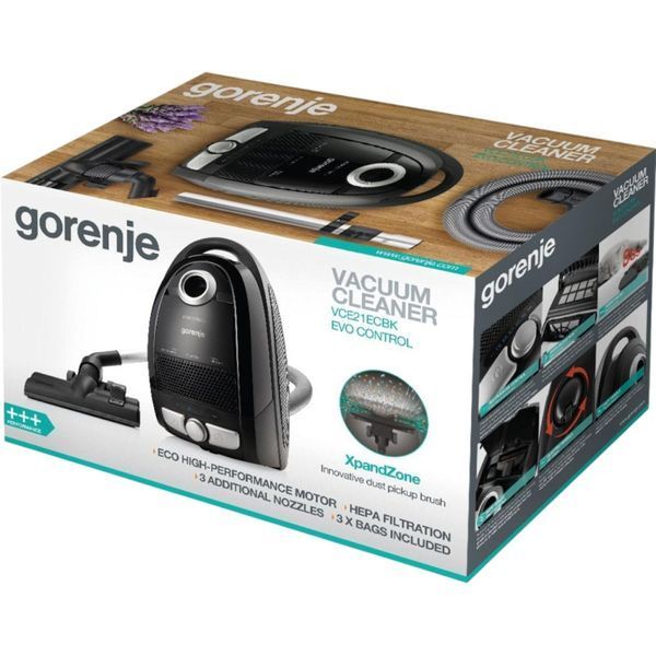 Пилосос з мішком Gorenje VCE21ECBK 634095ua фото