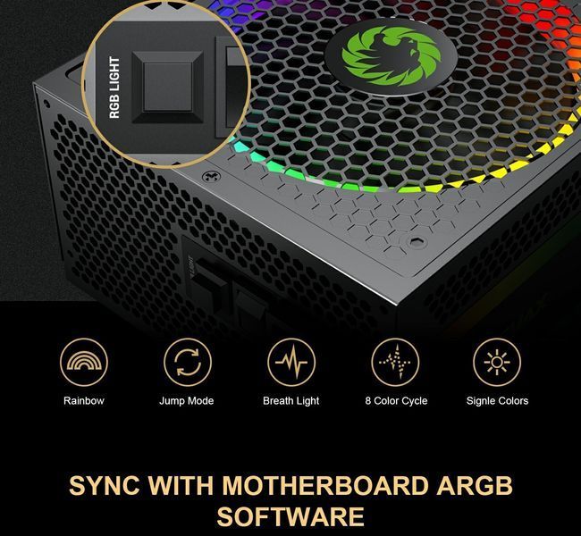 Блок живлення GameMax RGB-1050 PRO BK 630416ua фото