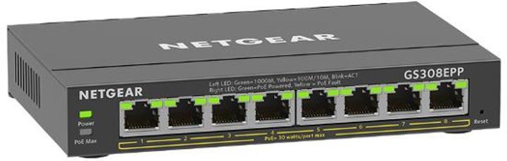 Коммутатор управляемый уровня 2 Netgear GS308EP (GS308EP-100PES) 465720ua фото