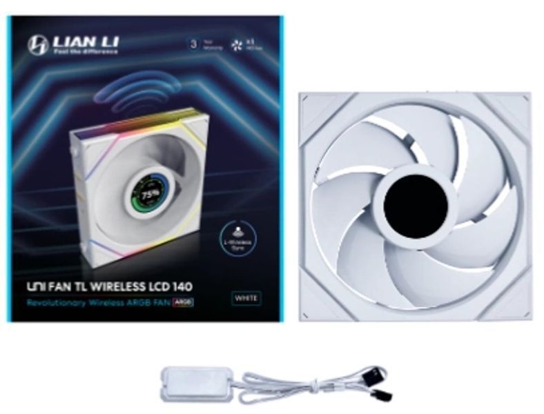 Вентилятор Lian Li Uni Fan TL Wireless LCD 140 White (14TLLCD1W1W) 618901 фото