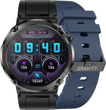 Смарт-часы Gravity GT21-5 Black/Blue 621772 фото
