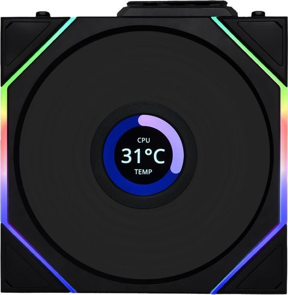 Вентилятор Lian Li Uni Fan TL120 LCD Wireless 3-pack Black (12RTLLCD1W3B) 614283 фото