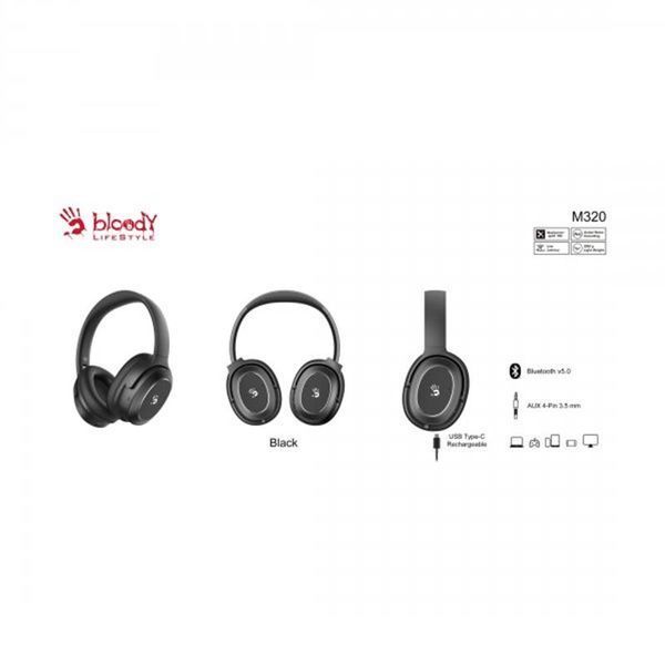 Наушники с микрофоном Bloody M320 Black 628535ua фото
