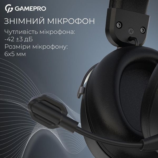 Навушники з мікрофоном GamePro Asgard Freya Pro Black (HSW201B) 623404ua фото