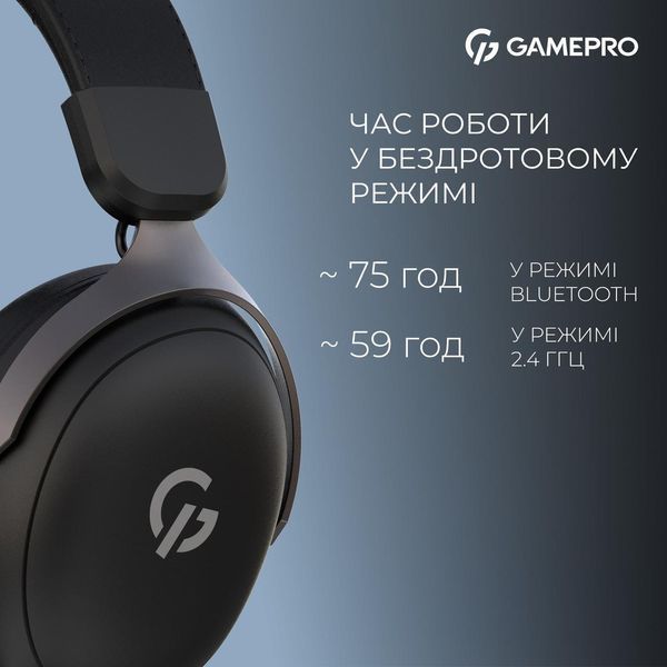 Навушники з мікрофоном GamePro Asgard Freya Pro Black (HSW201B) 623404ua фото