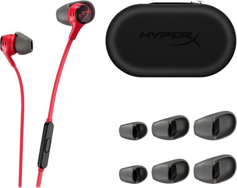 Навушники з мікрофоном HyperX Cloud Earbuds II Red (705L8AA) 527044ua фото