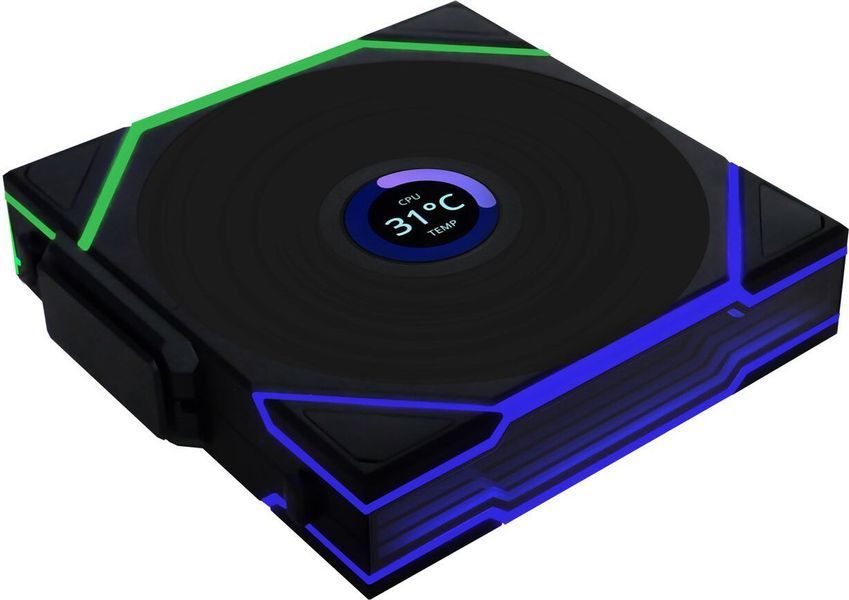 Вентилятор Lian Li Uni Fan TL120 LCD Wireless 3-pack Black (12RTLLCD1W3B) 614283 фото