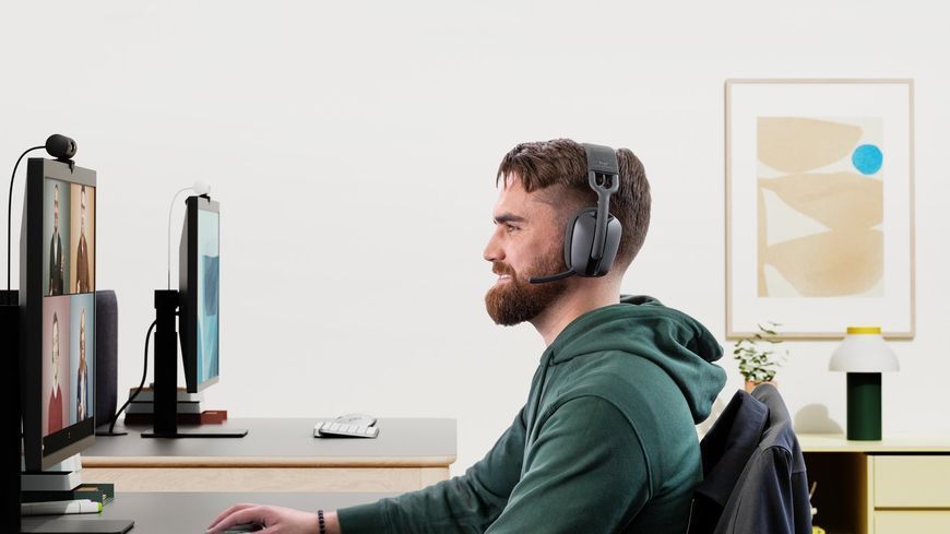 Навушники з мікрофоном Logitech Zone Vibe Wireless UC version Graphite (981-001199) 527056ua фото