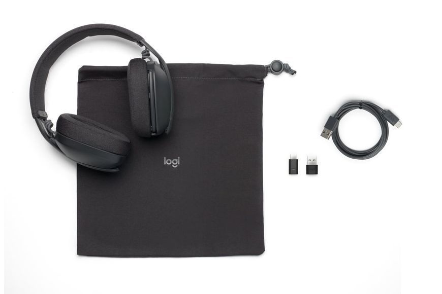 Навушники з мікрофоном Logitech Zone Vibe Wireless UC version Graphite (981-001199) 527056ua фото