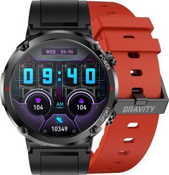 Смарт-часы Gravity GT21-6 Black/Red 621773 фото