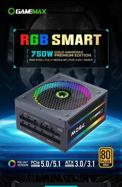 Блок живлення GameMax RGB-750 Pro ATX 3.1 (6931858766296) 630418ua фото