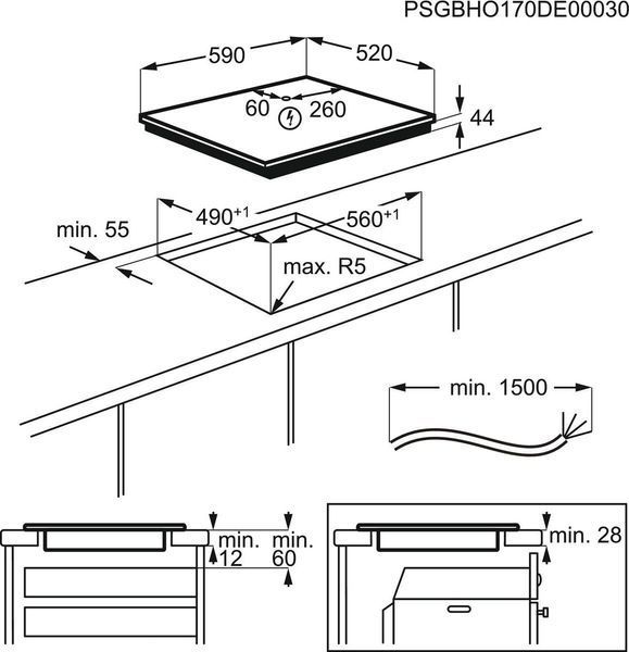 Варильна поверхня електрична Electrolux EIV63440BW 204026ua фото