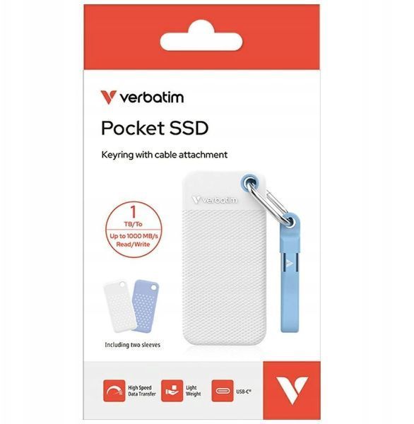 SSD накопичувач Verbatim Pocket 1 TB Light Blue (32320) 618563 фото