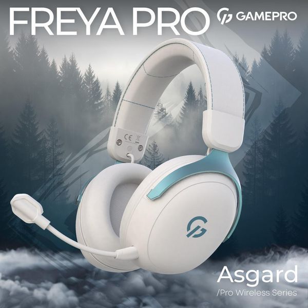 Навушники з мікрофоном GamePro Asgard Freya Pro White (HSW201WB) 623405ua фото