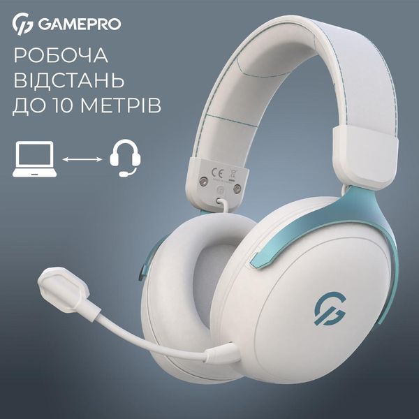 Навушники з мікрофоном GamePro Asgard Freya Pro White (HSW201WB) 623405ua фото